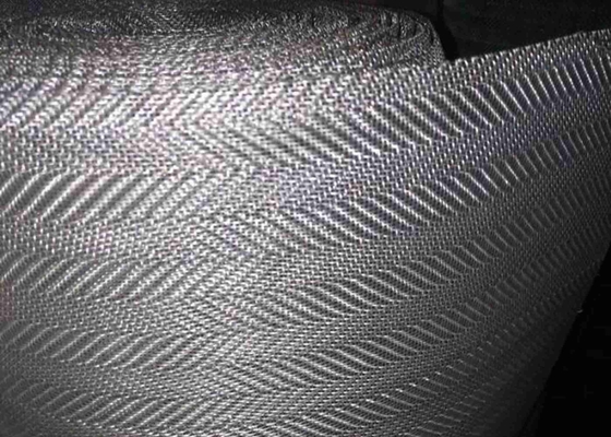 230Mesh Twill Weave SS Woven Wire Mesh Cloth 0.036mm Wire 0.074mm Aperture SS304