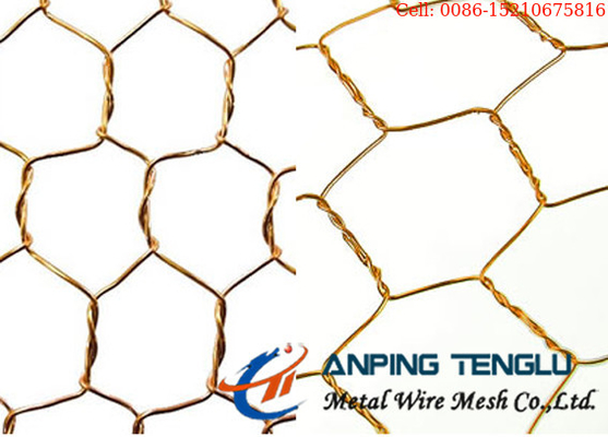 Maglia esagonale di rame d'ottone di Mesh Mainly Used As Decorative del cavo